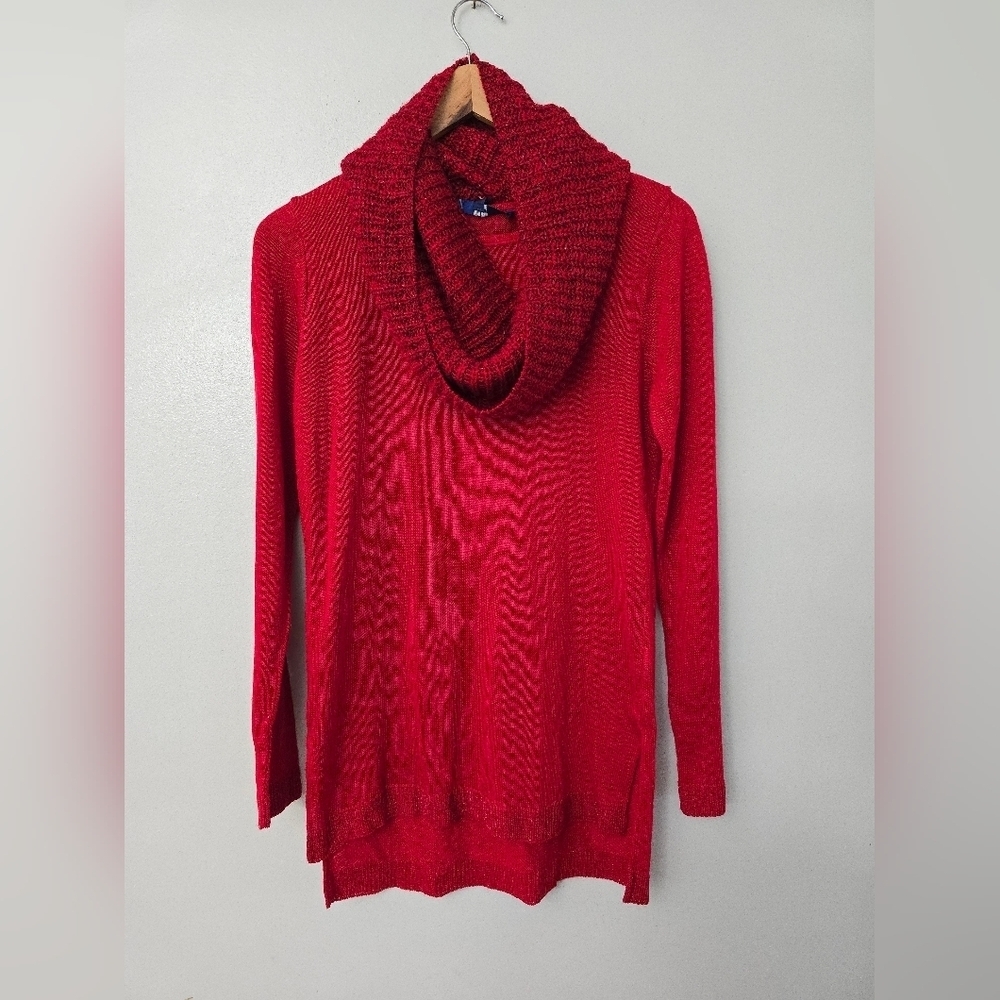 WOMENS Thin Red SWEATER WITH SCARF SIZE Small BY APT.9 NEW